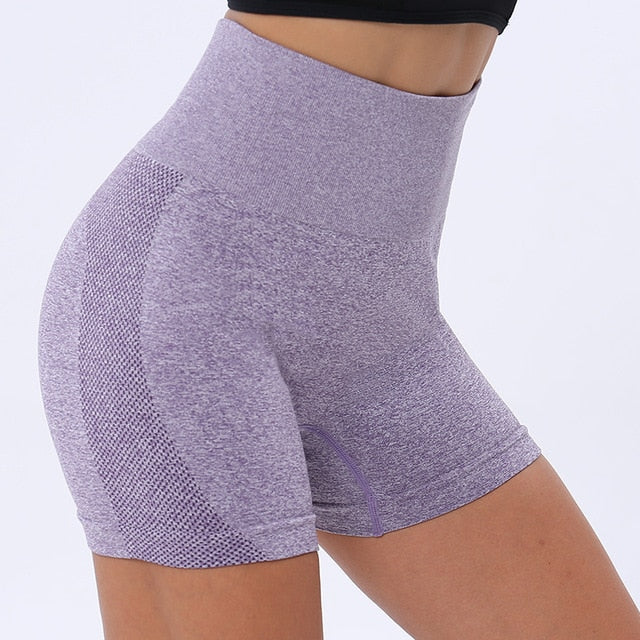 Sports Seamless Shorts Women Push Up High Waist Fitness Shorts Female Slim Workout Short Pants