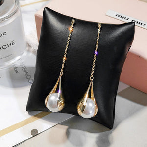 earrings luxury pearls drop dangle