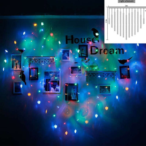 Image of 3M LED Curtain String Lights Led Decoration Light Remote Control