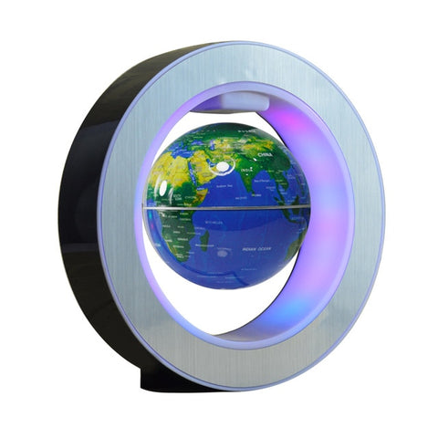 Image of Round LED World Map Floating Globe Magnetic