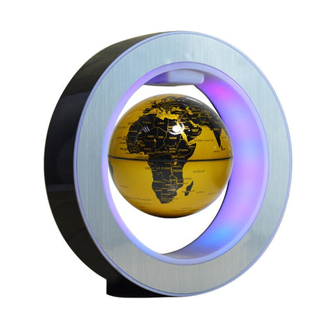Image of Round LED World Map Floating Globe Magnetic