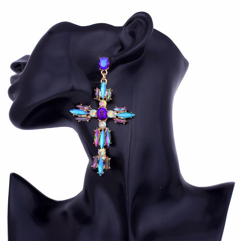 Image of Cross Earrings For Women Big statement