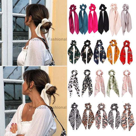 Image of New Candy Color Women Hair Scrunchie