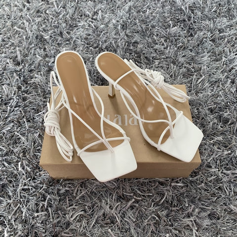 Image of Summer White Black Women Sandals