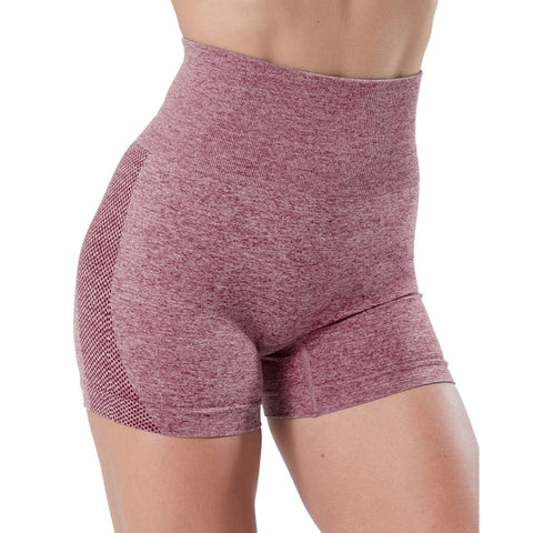 Image of Sports Seamless Shorts Women Push Up High Waist Fitness Shorts Female Slim Workout Short Pants