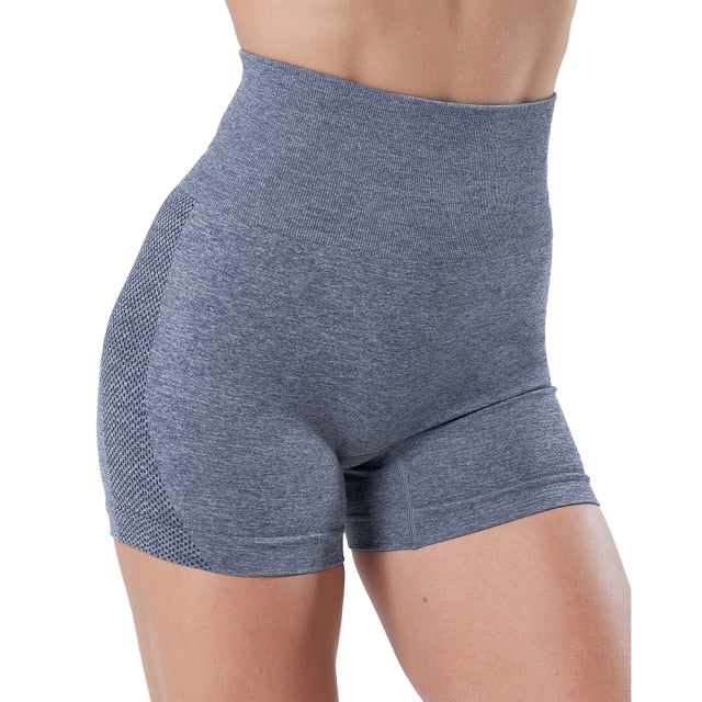 Sports Seamless Shorts Women Push Up High Waist Fitness Shorts Female Slim Workout Short Pants