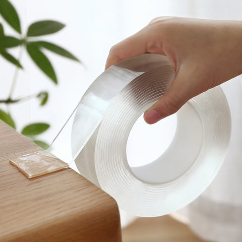 Image of 1/2/3/5M Nano Tape Tracsless Double Sided Tape Transparent No Trace Reusable Waterproof Adhesive Tape Cleanable Home gekkotape