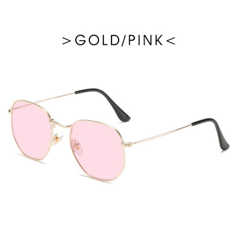 Image of Vintage Fashion Metal Sunglasses Women Men Brand Design Sun Glasses Mirror Trendy Square Glasses Sun Unisex Gafas De Sol Uv400