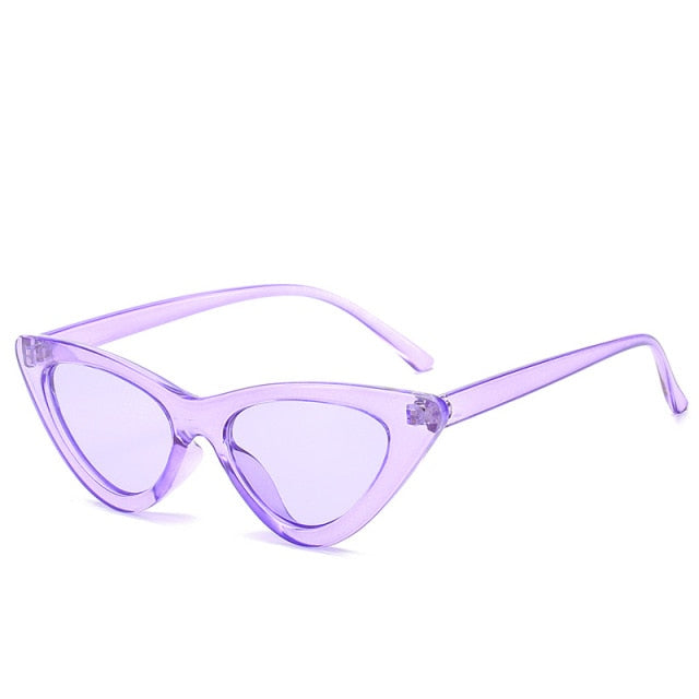 Fashion sunglasses woman brand Designer vintage retro triangular cat eye glasses
