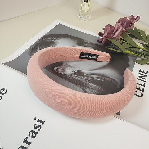 Image of New Solid Wide Hair Bands Hoop for Women Vintage Soft Elastic Headband Fashion Girls Thicken Hairband Headwear Hair Accessories